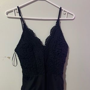 Black lace bodysuit
